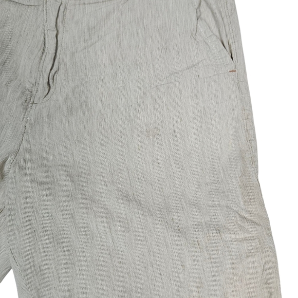 Tommy Bahama Tan Pinstripe Linen Blend Chino Shorts 10" Inseam Size 40 Men's U23 - Picture 5 of 9